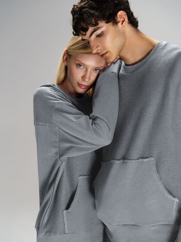 Свитшот оверсайз унисекс Vozduh, светло-серый арт.19188.10