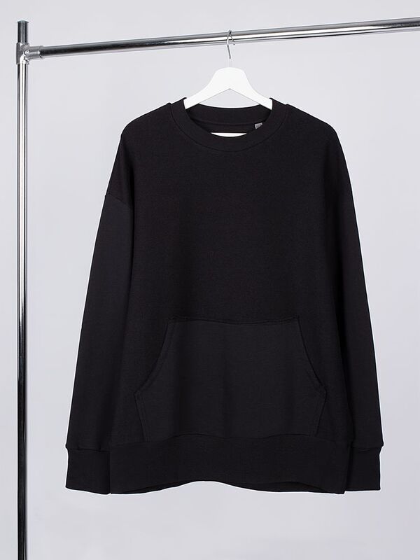 Свитшот оверсайз унисекс Vozduh, черный арт.19188.30