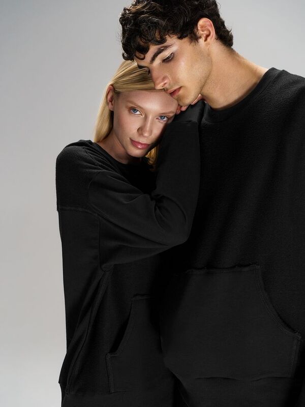 Свитшот оверсайз унисекс Vozduh, черный арт.19188.30