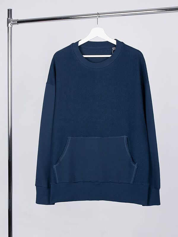 Свитшот оверсайз унисекс Vozduh, темно-синий арт.19188.40