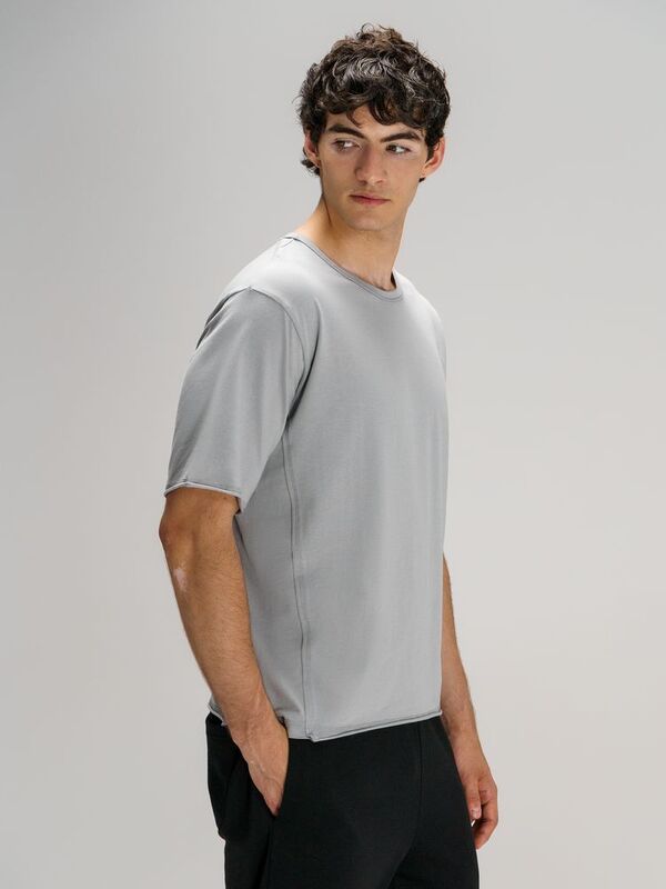Футболка оверсайз унисекс Vozduh, светло-серая арт.19189.10