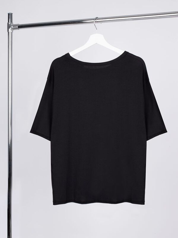 Футболка оверсайз унисекс Vozduh, черная арт.19189.30