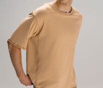 Футболка оверсайз унисекс Vozduh, бежевая арт.19189.12