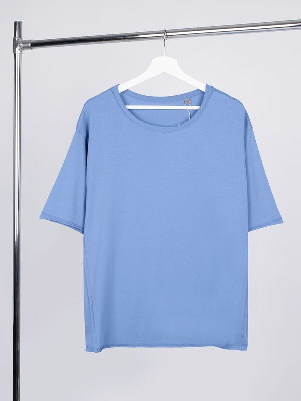 Футболка оверсайз унисекс Vozduh, синяя арт.19189.44