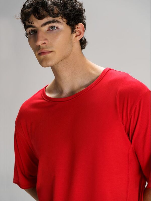 Футболка оверсайз унисекс Vozduh, красная арт.19189.50