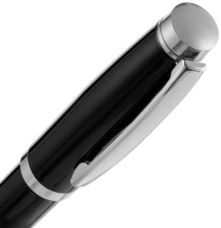 Ручка шариковая Letra Chrome, глянцевая, черная арт.16709.30
