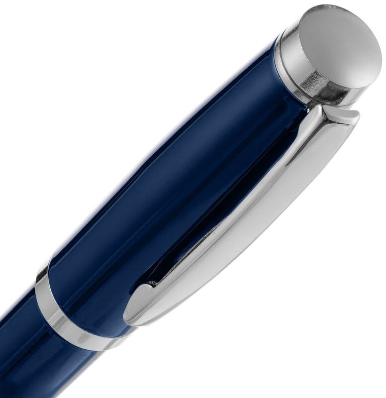 Ручка шариковая Letra Chrome, глянцевая, темно-синяя арт.16709.40