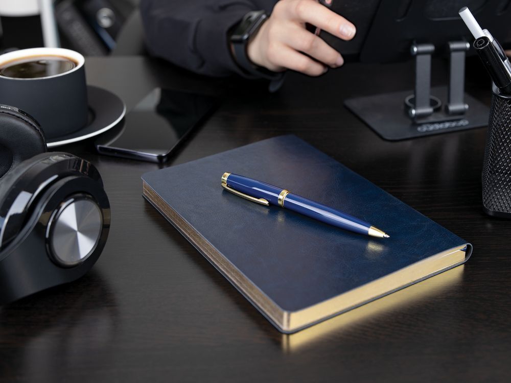 Ручка шариковая Letra Gold, глянцевая, черная арт.16710.30