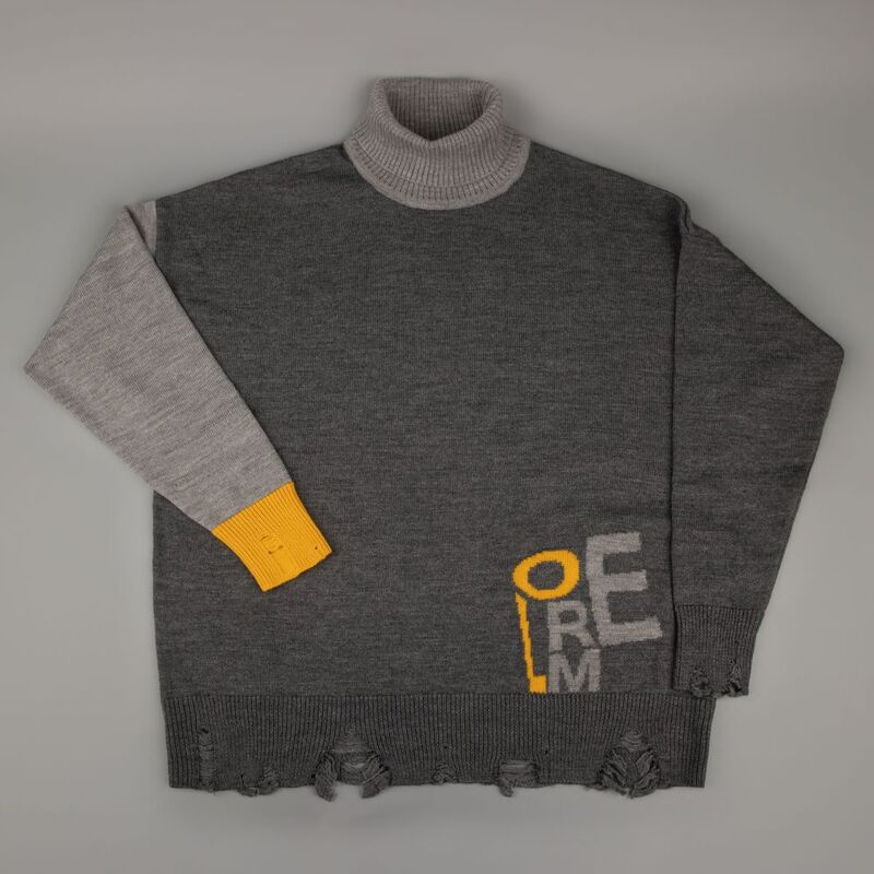 Свитер оверсайз Tricksy Net Grunge на заказ, полушерсть арт.18542.02