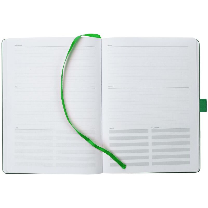 Еженедельник Lucky, недатированный, зеленый арт.16683.09