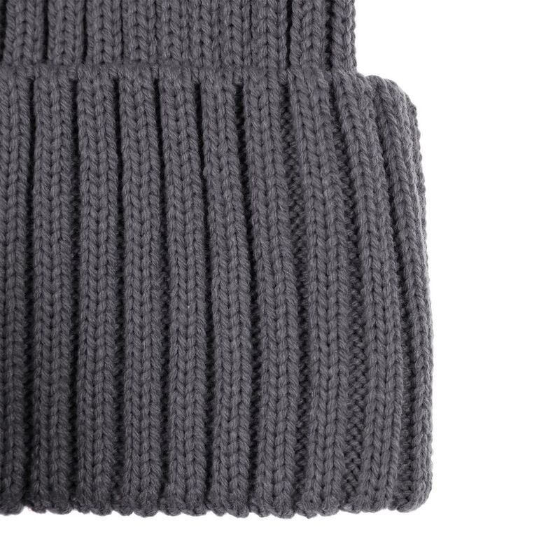 Вязаная шапка с козырьком Peaky, серая (антрацит) арт.16925.28