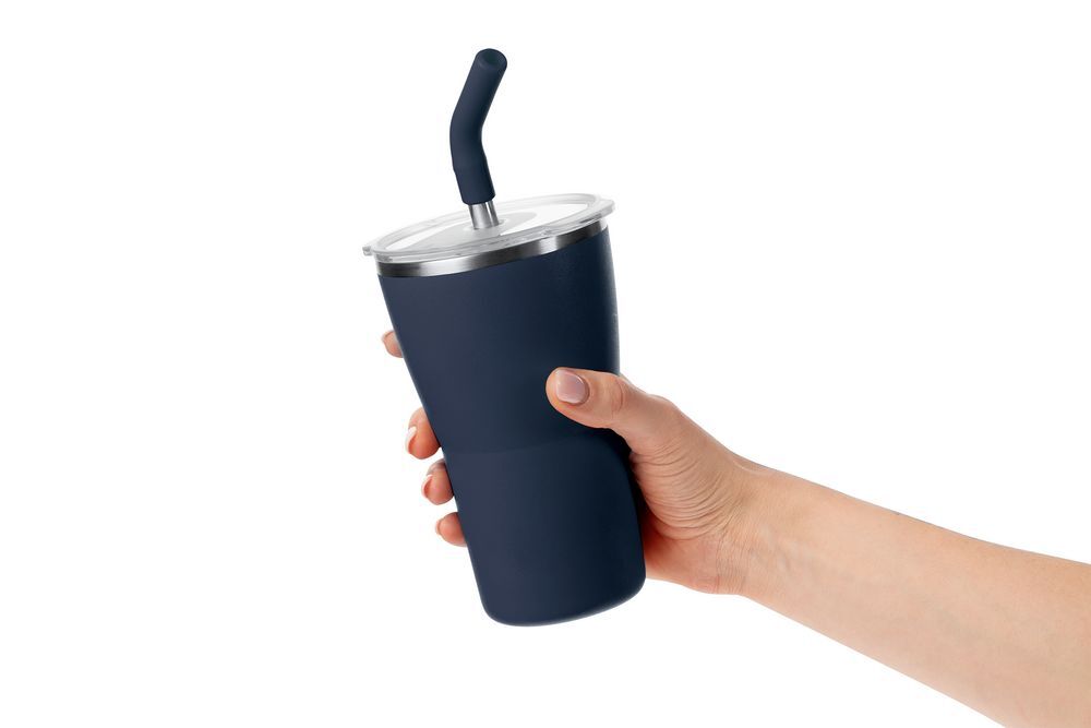 Термостакан Sapporo без логотипа, темно-синий арт.16485.43