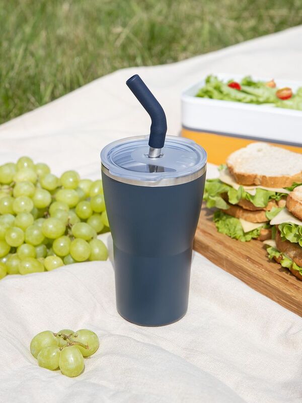 Термостакан Sapporo без логотипа, темно-синий арт.16485.43