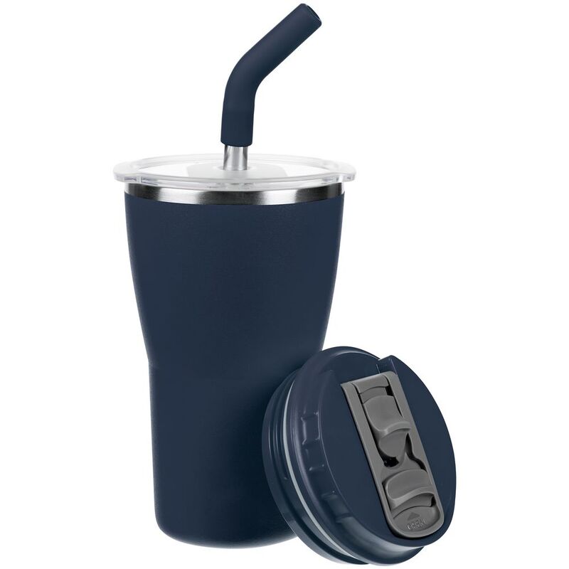 Термостакан Sapporo без логотипа, темно-синий арт.16485.43