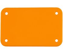 Лейбл из ПВХ Kreta, S, оранжевый неон арт.16556.22