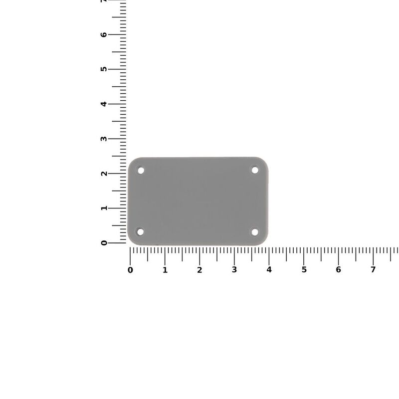 Лейбл из ПВХ Kreta, S, серый арт.16556.10