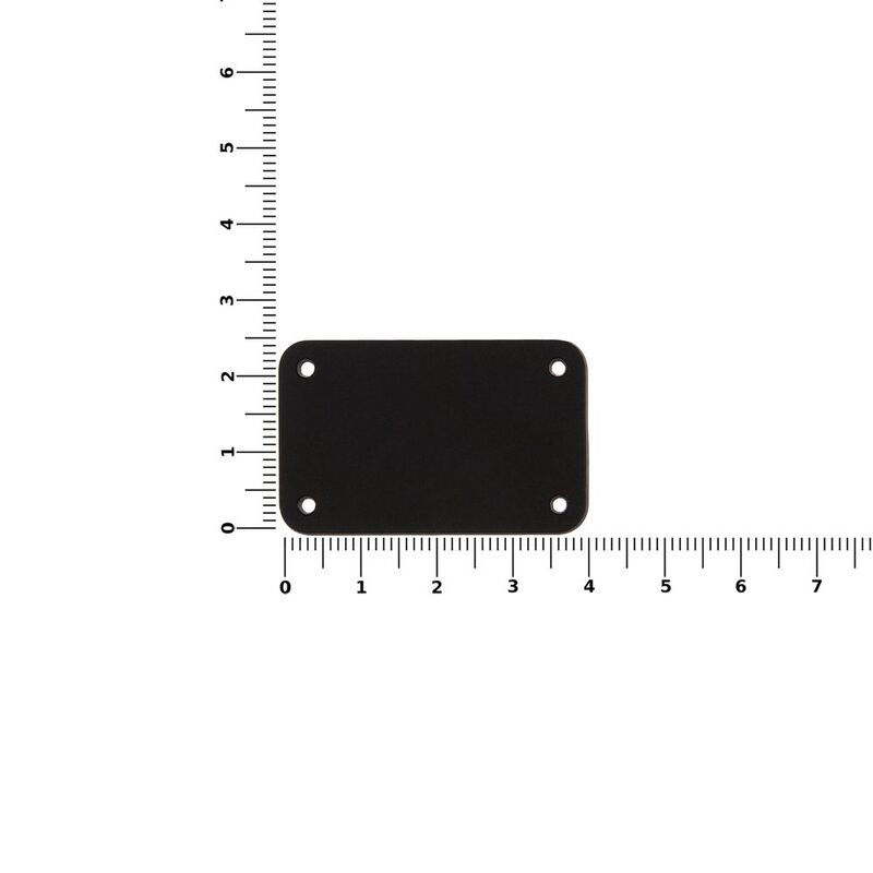 Лейбл из ПВХ Kreta, S, черный арт.16556.30