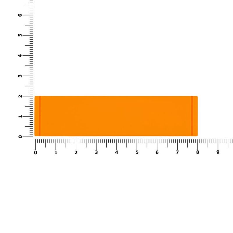 Лейбл из ПВХ Dzeta, S, оранжевый неон арт.16557.22