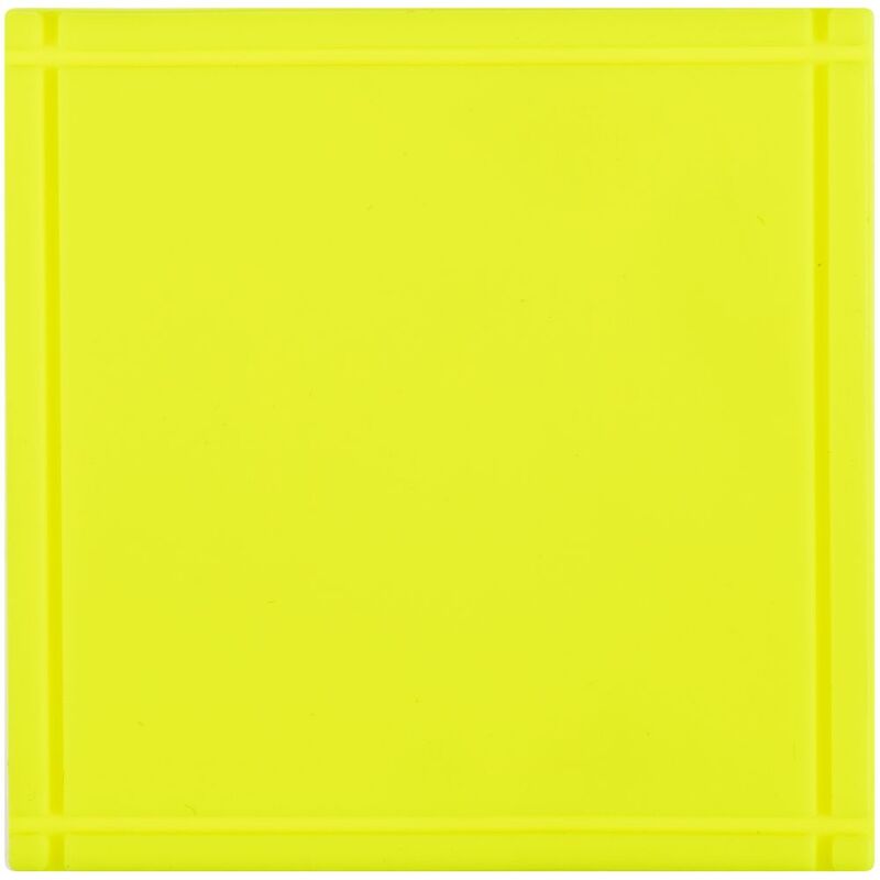 Лейбл из ПВХ Dzeta, L, желтый неон арт.16558.89