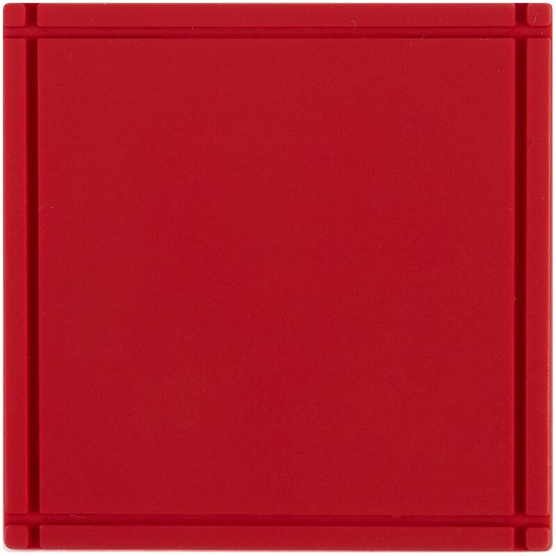 Лейбл из ПВХ Dzeta, L, красный арт.16558.50