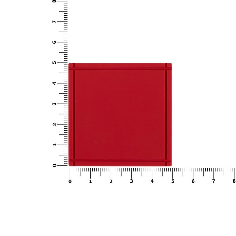 Лейбл из ПВХ Dzeta, L, красный арт.16558.50