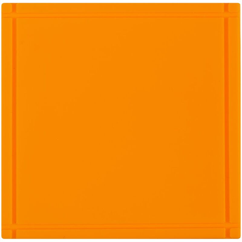 Лейбл из ПВХ Dzeta, L, оранжевый неон арт.16558.22