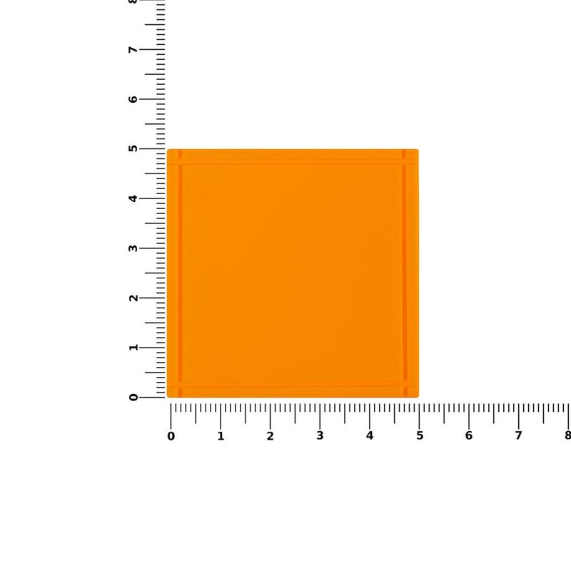 Лейбл из ПВХ Dzeta, L, оранжевый неон арт.16558.22