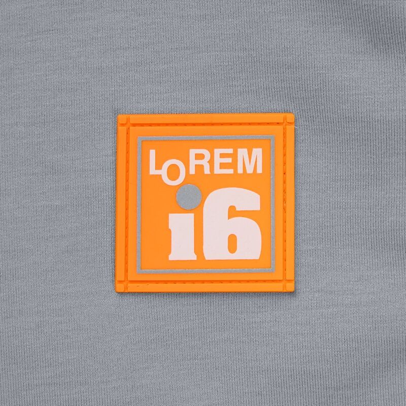 Лейбл из ПВХ Dzeta, L, оранжевый неон арт.16558.22