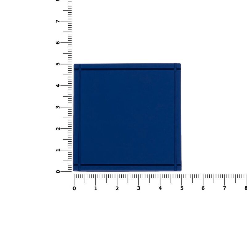 Лейбл из ПВХ Dzeta, L, синий арт.16558.44