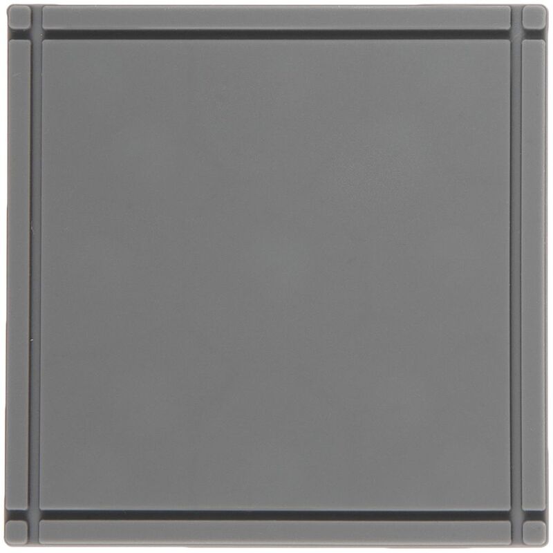 Лейбл из ПВХ Dzeta, L, серый арт.16558.10