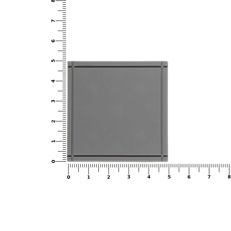Лейбл из ПВХ Dzeta, L, серый арт.16558.10