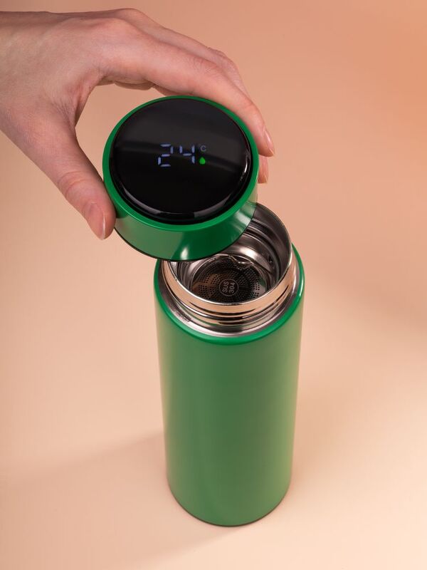 Смарт-бутылка с заменяемой батарейкой Long Therm, зеленая арт.14314.90