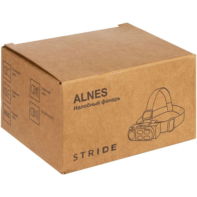 Налобный фонарик аккумуляторный Alnes, черный арт.63002.30