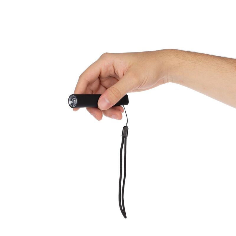 Фонарик аккумуляторный Falkirk, черный арт.63003.30