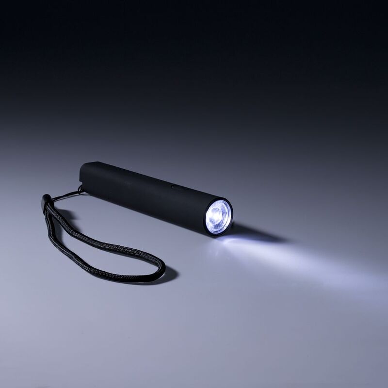 Фонарик аккумуляторный Falkirk, черный арт.63003.30