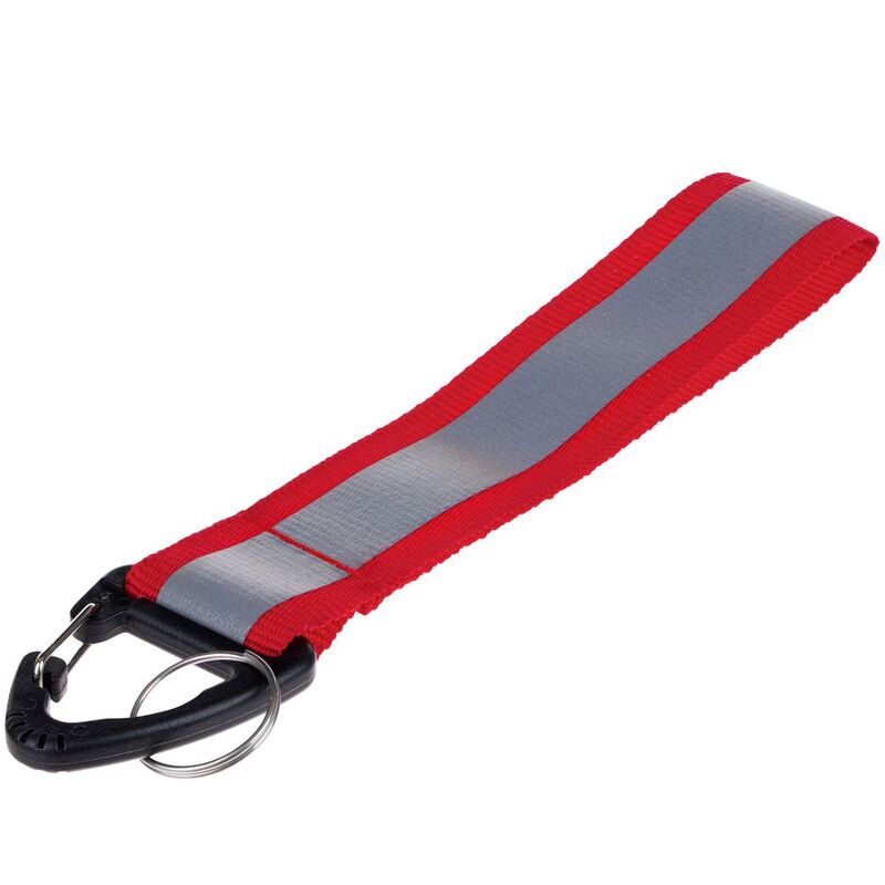 Светоотражающий брелок Flashline, серый с красным арт.15458.50