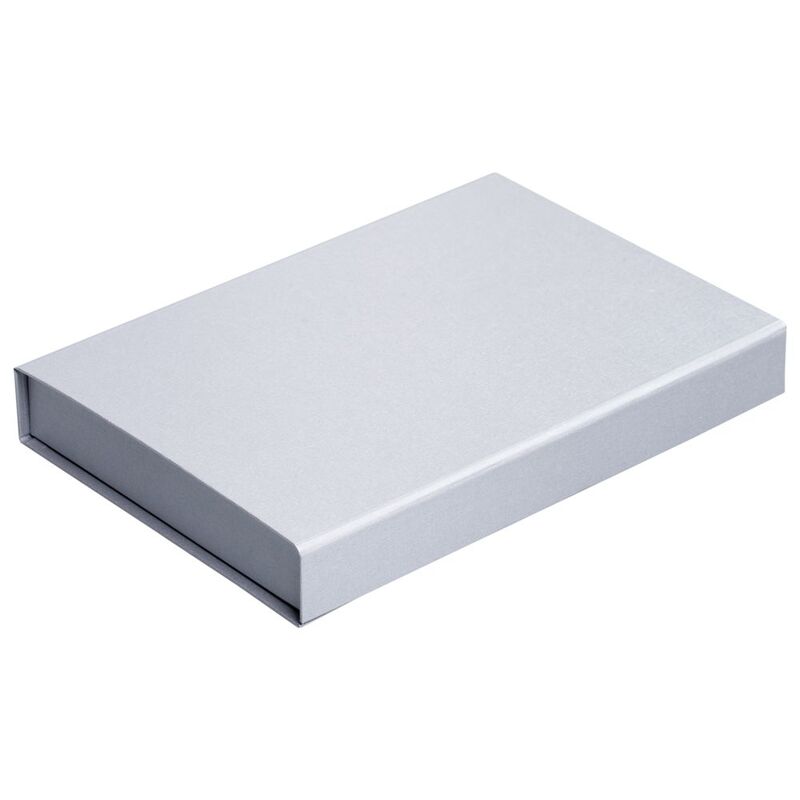 Коробка Silk с ложементом под ежедневник 15х21 см и ручку, ver.2, серая арт.17239.10