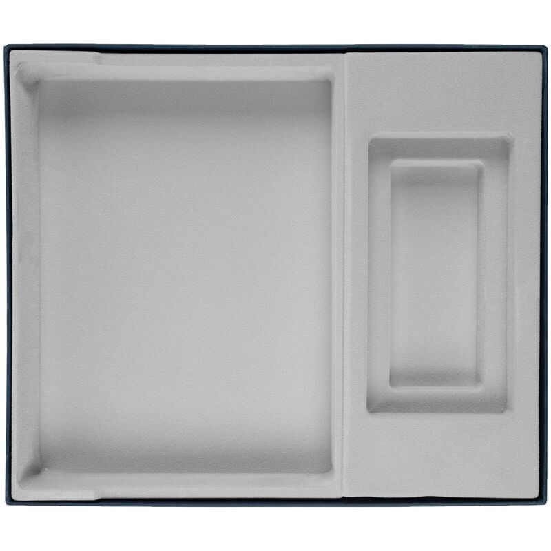 Коробка Overlap с ложементом под ежедневник и аккумулятор, ver.2, синяя арт.17244.40