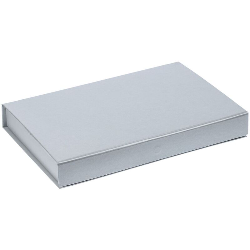 Коробка Silk с флокированным ложементом под ежедневник и ручку, ver. 2, серая арт.17245.10