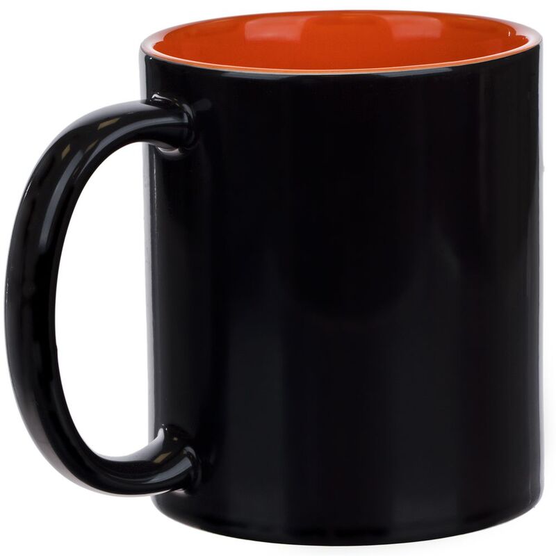 Кружка-хамелеон On Display, глянцевая, черная с оранжевым арт.22407.20