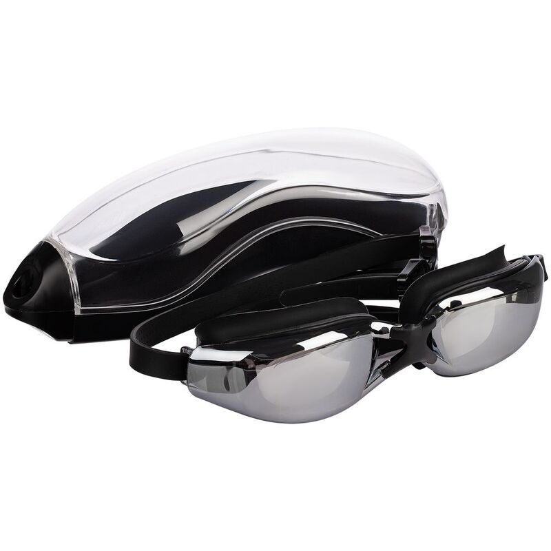 Очки для плавания зеркальные Underwater, черные арт.16644.30