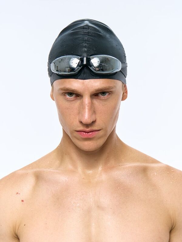 Очки для плавания зеркальные Underwater, черные арт.16644.30