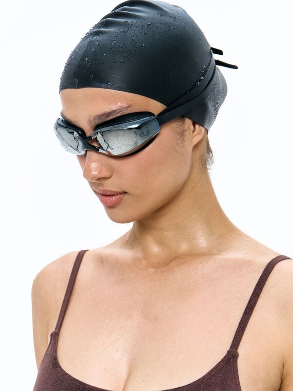 Очки для плавания зеркальные Underwater, черные арт.16644.30