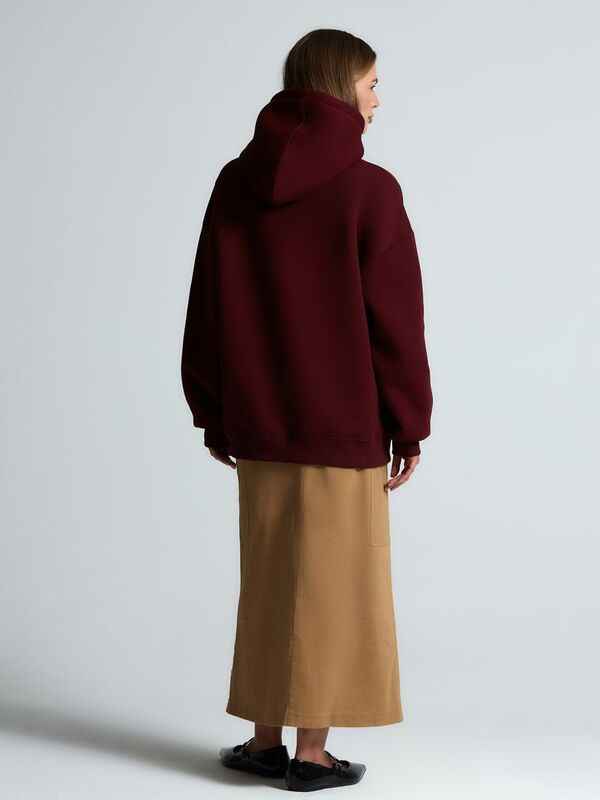 Худи Kulonga Oversize, бордовое арт.14101.55