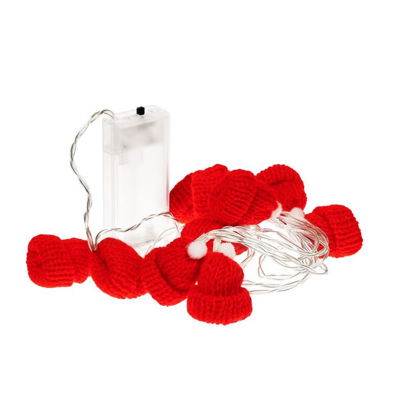 Гирлянда Cosy Poms, красная арт.16957.50