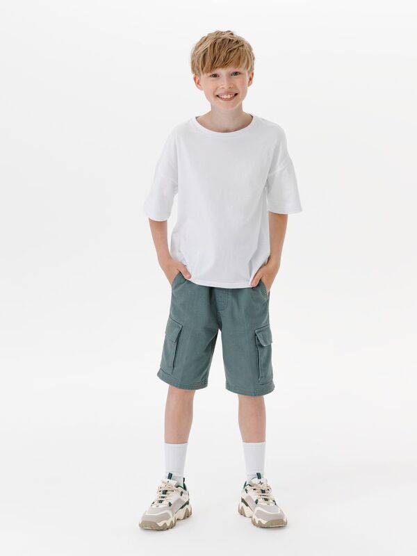 Футболка детская оверсайз Teezer, белая арт.16963.60