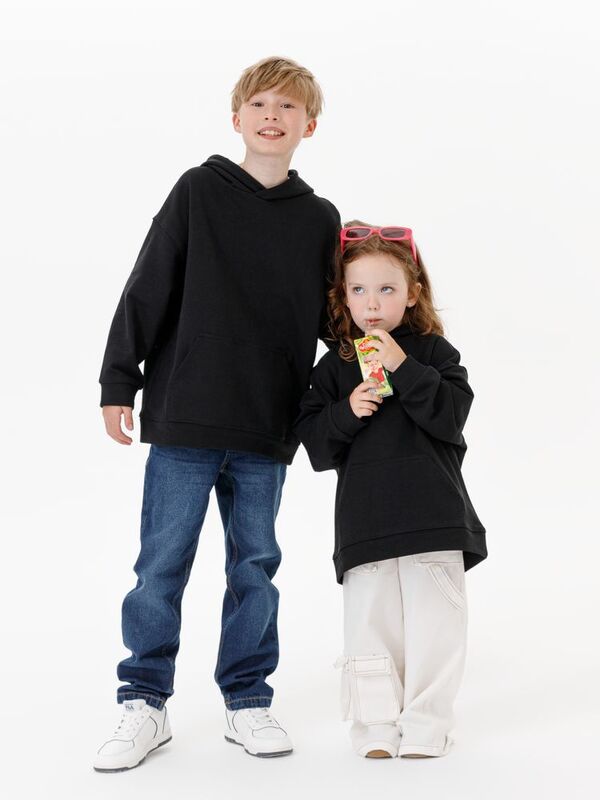 Худи детское оверсайз Houdini, черное арт.16964.30