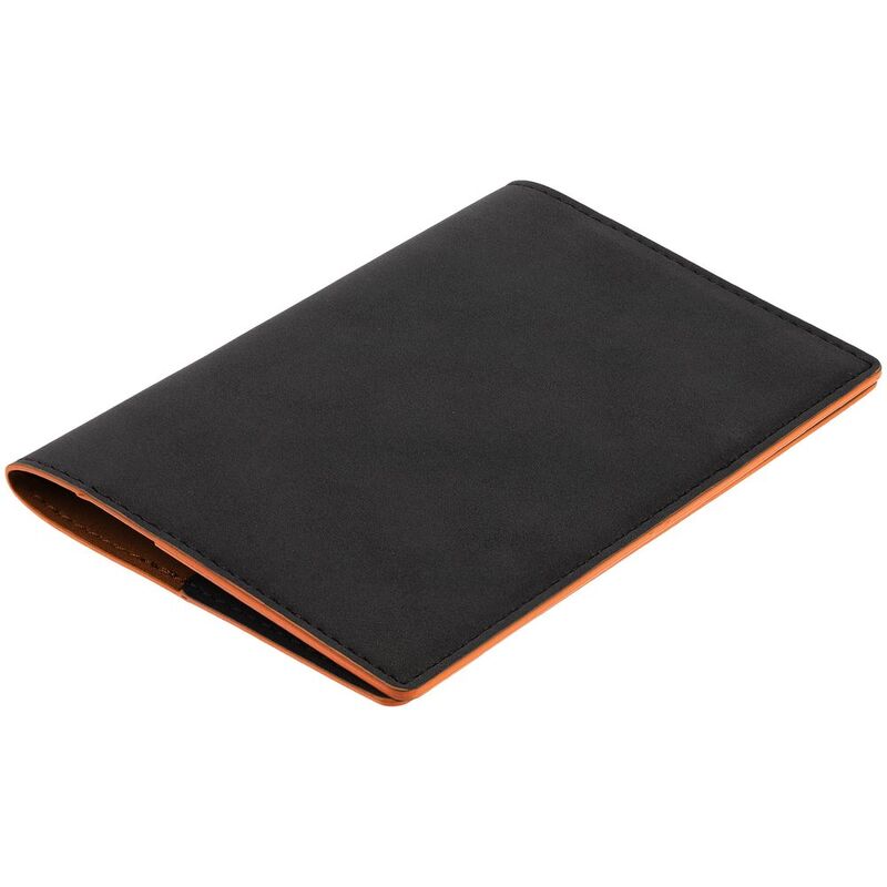 Обложка для паспорта Multimo, черная с оранжевым арт.17343.32