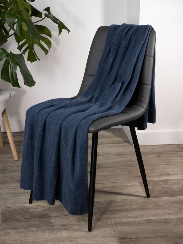 Плед Rombus, синий меланж (джинс) арт.19623.45