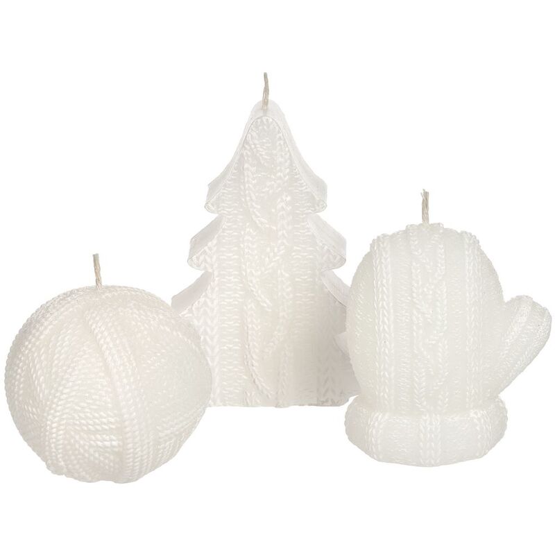 Свеча Kniteam, варежка, белая арт.19336.60